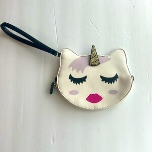 BETSEY JOHNSON Luv Betsey‎ Unicorn Coin Purse Wristlet White